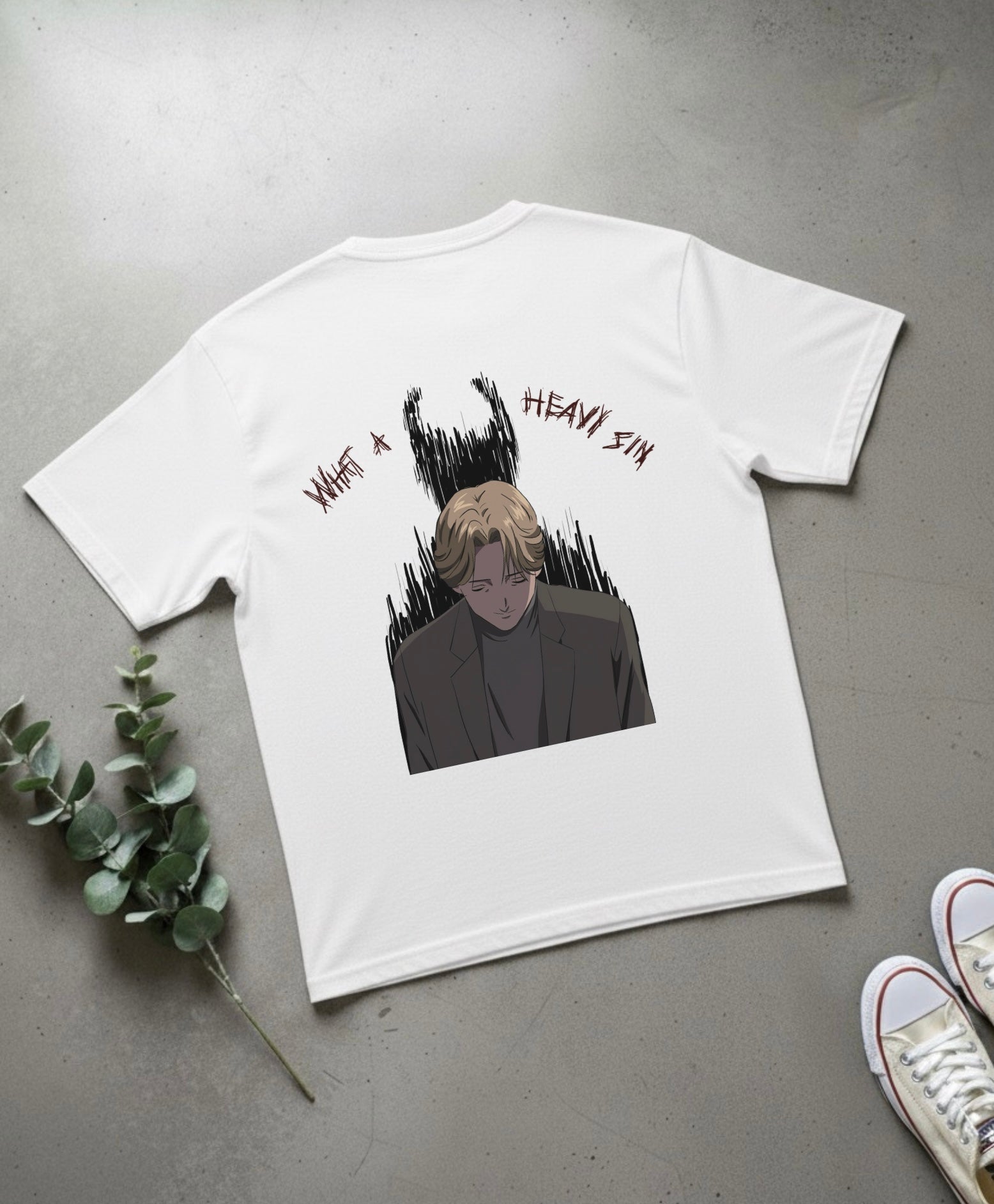 HEAVY SIN BACK PRINT Oversized T-Shirt